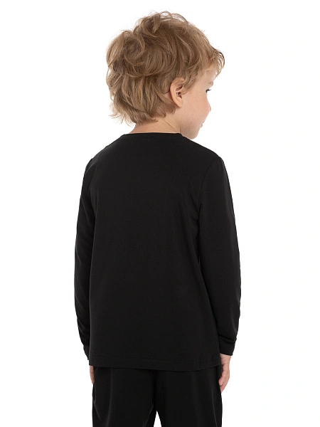 Лонгслив Bamboo для мальчика, цвет черный, фото 4
