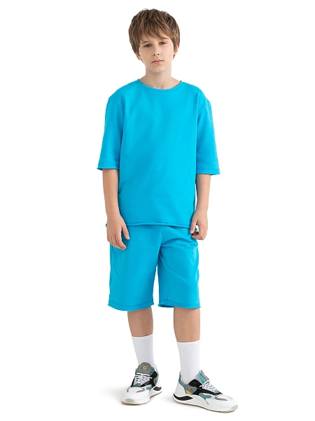 Шорты детские для мальчика Cotton, цвет бирюзовый, фото 2