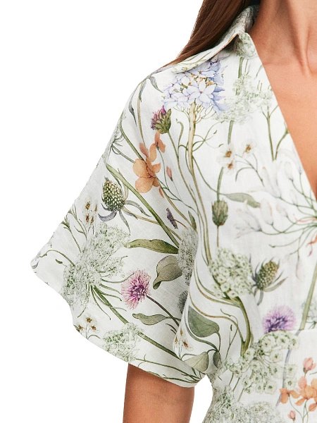 LINEN Платье женское, цвет паттерн flowers, фото 5