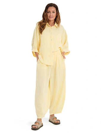 Брюки женские серии LINEN, цвет бледно-желтый, фото 1