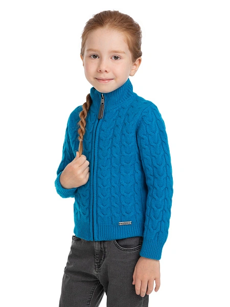 Кофта на молнии Super Fine Merino Wool для девочек, фото 3