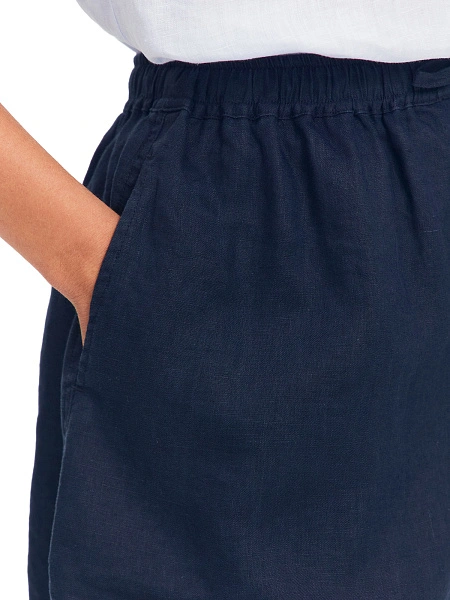 LINEN Шорты женские короткие, цвет темно-синий, фото 5