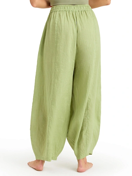 Брюки женские "baggy" серии LINEN, цвет фисташковый, фото 4