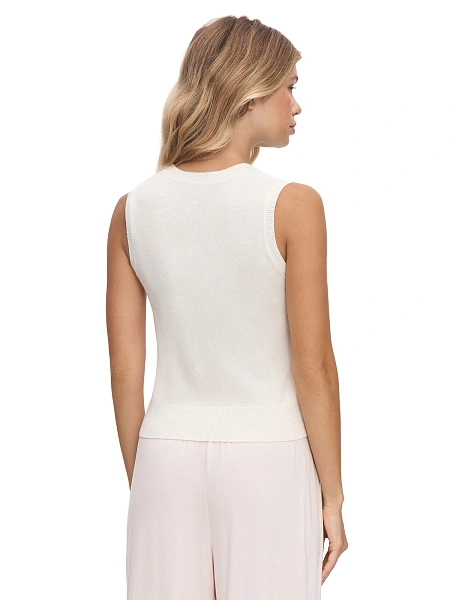 Топ трикотажный, цвет молочный, фото 2