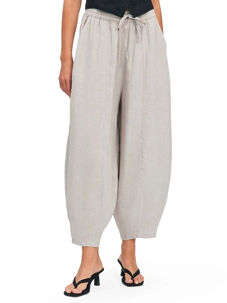 Брюки женские "baggy" серии LINEN, цвет бежево-розовый, фото 2