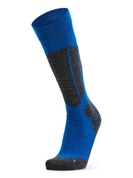 Термоноски детские ВЫСОКИЕ серии SPORT WOOL, цвет синий+антрацит, фото 2