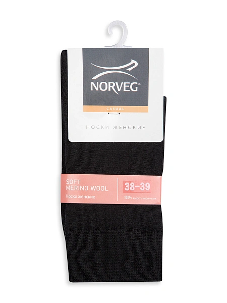 Термоноски женские серии SOFT MERINO WOOL, цвет черный, фото 5