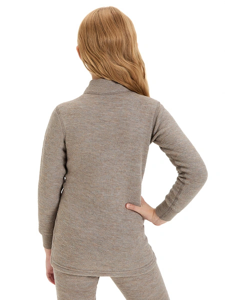 Термобелье фуфайка детская для девочек серии "-60°C", цвет бежевый, фото 3