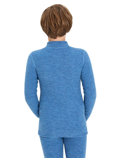 Термобелье фуфайка для мальчиков - подростков серии "-60°C", цвет джинс меланж, фото 2