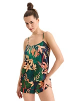 Топ на бретелях серии SILK Принт Тропический