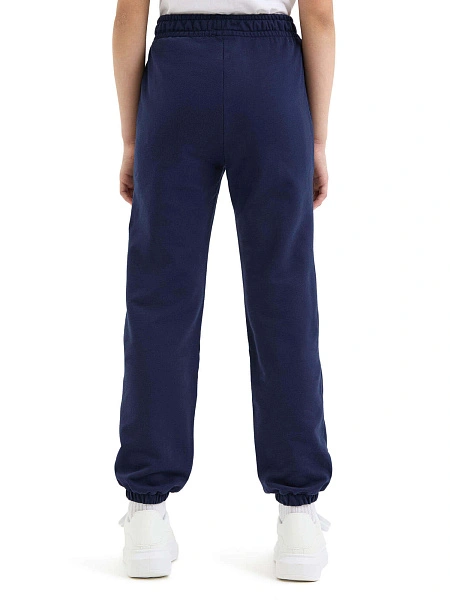 Брюки-джоггеры детские для девочек серии Cotton, цвет темно-синий, фото 4