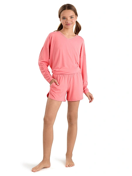 Шорты для девочки-подростка Bamboo, цвет коралловый, фото 1