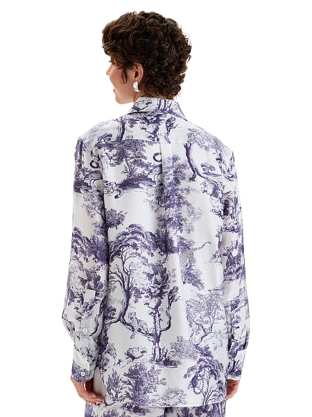 Блуза SILK женская, цвет принт светлый toile de jouy, фото 2