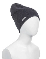 Шапка из 100% шерсти мериносов Темно-серый меланж