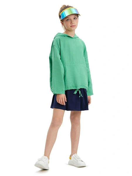 Худи из 100% льна для девочек, цвет зеленый, фото 6