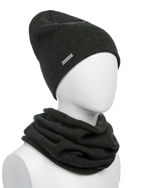 Комплект шапка и снуд из 100% шерсти мериносов, фото 1
