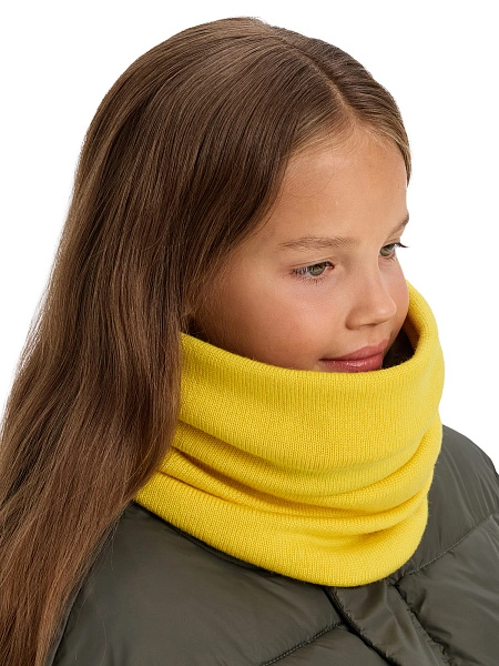 Теплый снуд из шерсти мериносов, цвет желтый, фото 5
