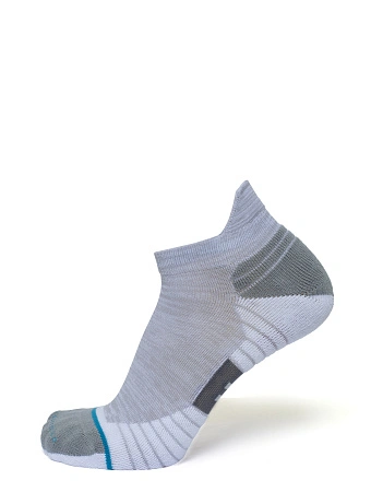 Носки мужские укороченные ORGANOMICA Sport, цвет белый-серый, фото 1