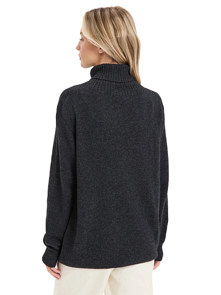 Свитер женский Cashmere&Merino blend oversize, цвет антрацит, фото 2