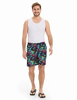 Swimwear Шорты мужские Черный паттерн Грибы