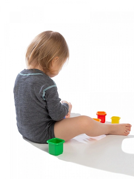 Термободи детское с длинным рукавом серии SOFT, цвет серый, фото 4