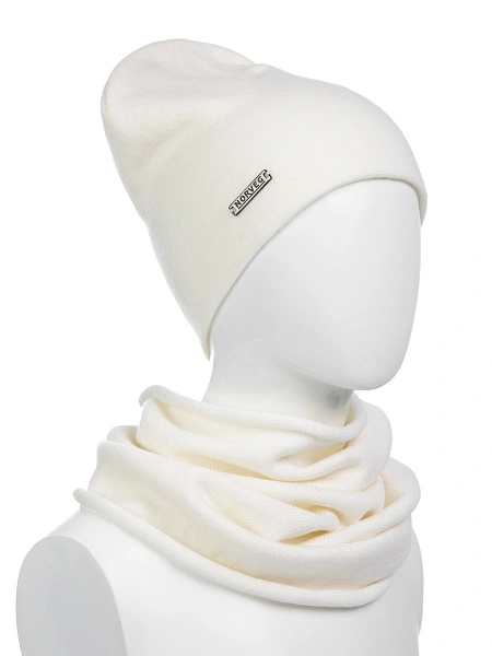 Комплект шапка и снуд из 100% шерсти мериносов, фото 1