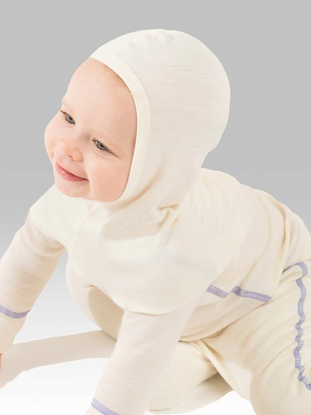 Шапка-шлем детский серии SOFT, цвет молочный, фото 5