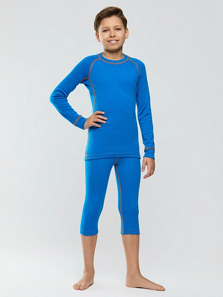 Комплект термобелья для мальчиков серии SPORT WOOL, цвет ультрамарин, фото 1