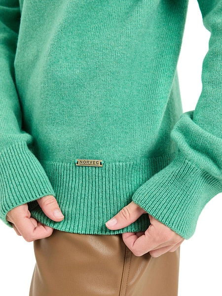 Свитер женский Cashmere&Merino blend oversize, цвет мята, фото 3
