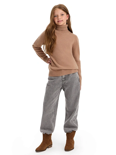 Свитер Merino Base детский для девочек-подростков, цвет бежевый, фото 4