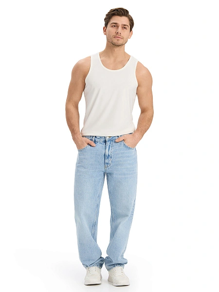 Майка мужская серии Bamboo, цвет молочный, фото 5