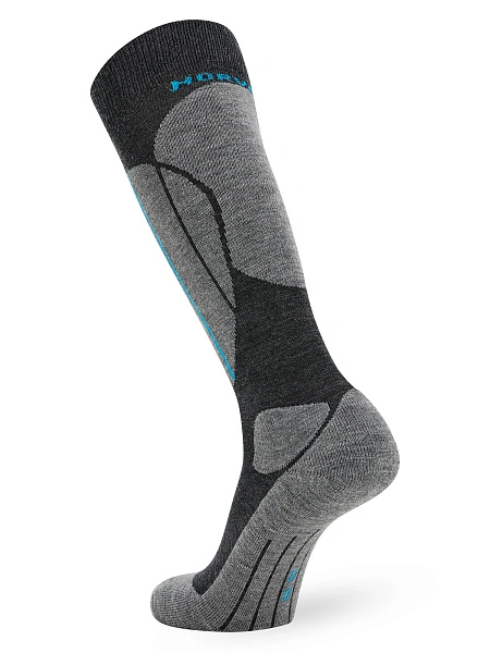 Термоноски детские ВЫСОКИЕ серии SPORT WOOL, цвет антрацит + серый, фото 4