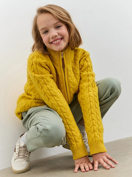 Кофта на молнии Super Fine Merino Wool для девочек, фото 6