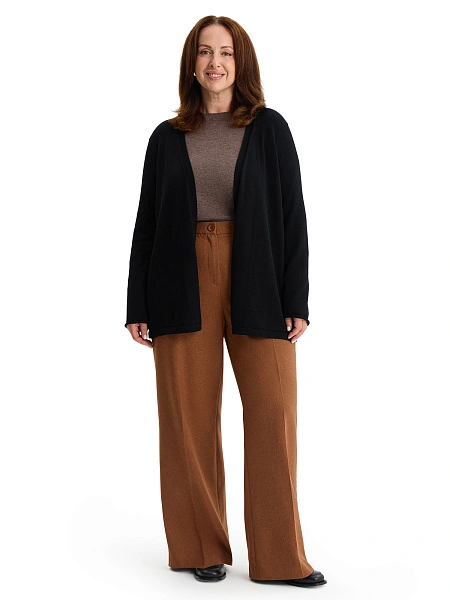 Merino Base Кардиган женский plus size, цвет черный, фото 5