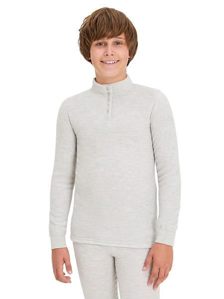 Термобелье фуфайка для мальчиков - подростков серии "-60°C", цвет жемчуг, фото 1