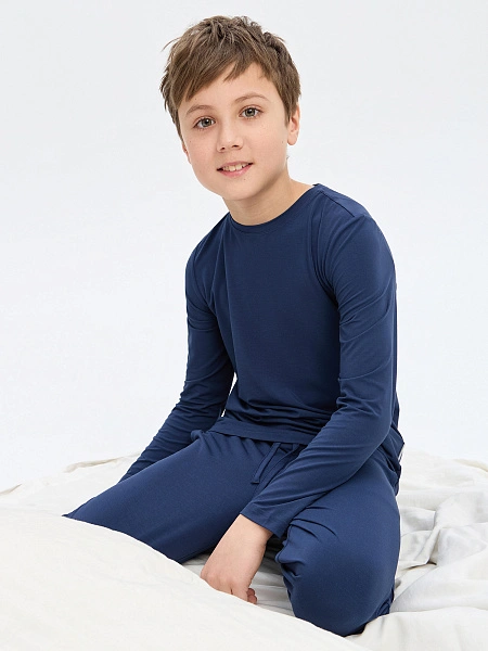Лонгслив серии Bamboo для мальчика, цвет темно-синий, фото 6