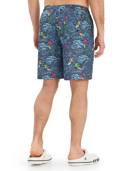 Swimwear Шорты мужские, цвет антрацит паттерн серферы, фото 4