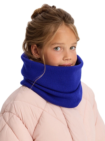 Теплый снуд из шерсти мериносов, цвет ультрамарин, фото 5