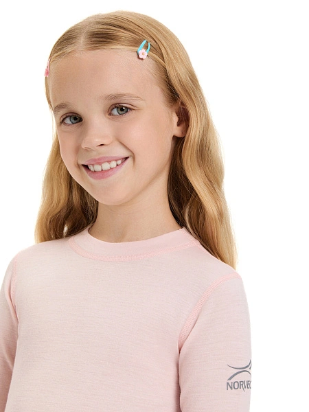 Термофутболка детская для девочек серии SOFT. Знак Woolmark, фото 4