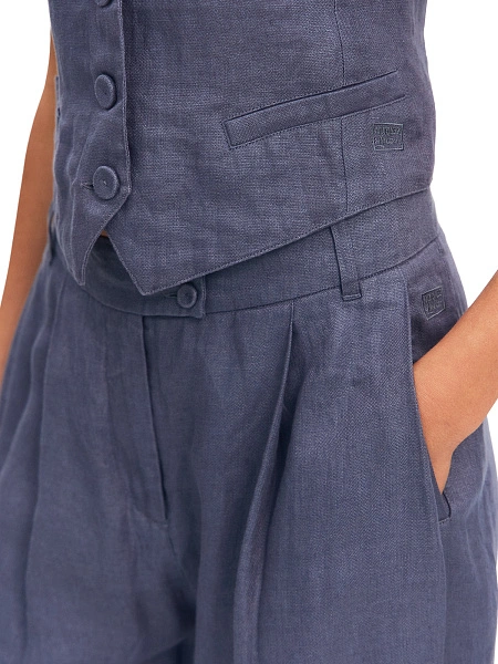 LINEN Жилет женский, цвет маренго, фото 3