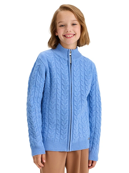 Кофта на молнии Super Fine Merino Wool для девочек, фото 1