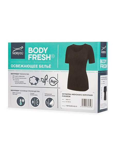 Футболка женская серии BodyFresh, цвет черный, фото 4