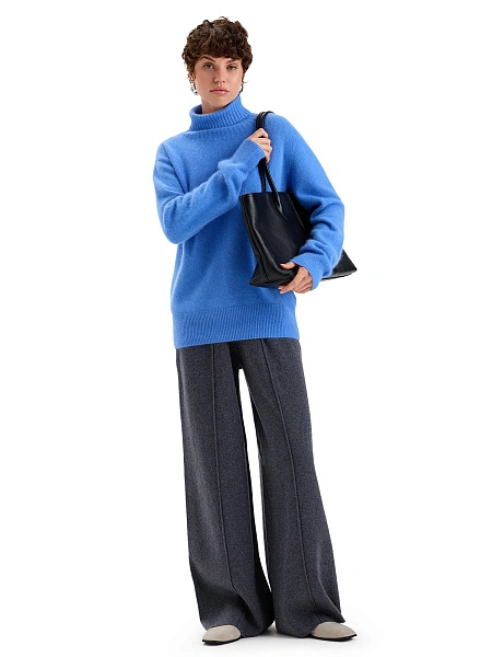 Брюки-палаццо женские Comfort, цвет серый меланж, фото 5