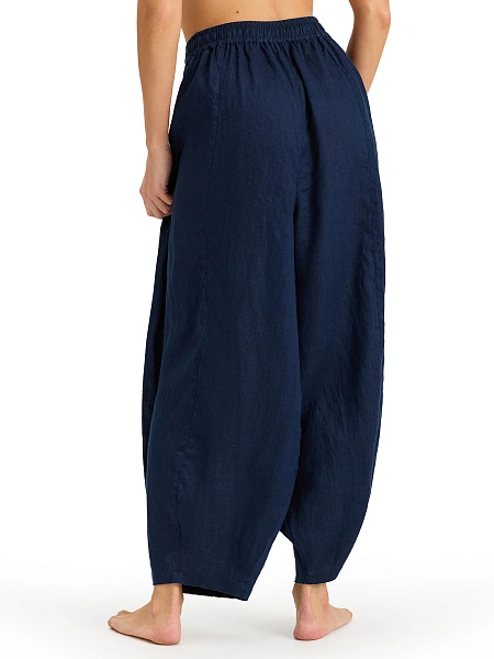 Брюки женские "baggy" серии LINEN, цвет темно-синий, фото 4