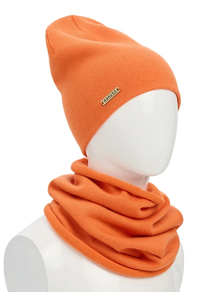 Комплект шапка и снуд из 100% шерсти мериносов, фото 1