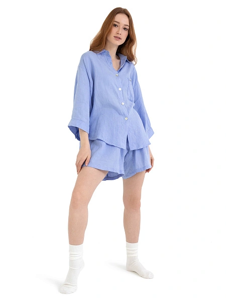 Шорты женские серии LINEN, цвет лаванда, фото 4