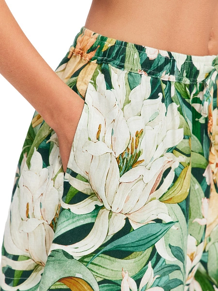 LINEN Шорты женские короткие, цвет принт тропический, фото 5