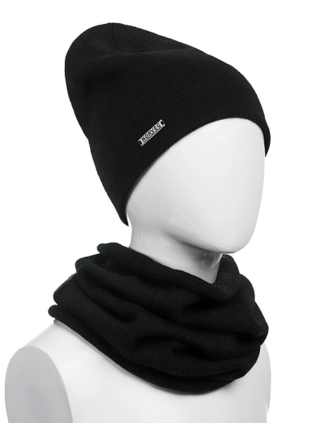 Комплект шапка и снуд из 100% шерсти мериносов, фото 1