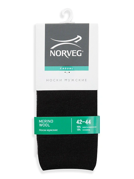 Носки мужские из шерсти мериноса серии MERINO WOOL, цвет черный, фото 5