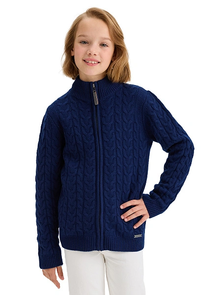 Кофта на молнии Super Fine Merino Wool для девочек, фото 1